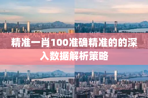 精準(zhǔn)一肖100準(zhǔn)確精準(zhǔn)的的深入數(shù)據(jù)解析策略