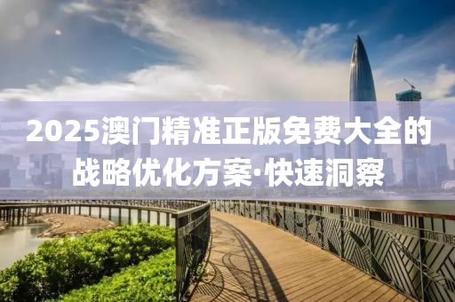 2025澳門精準(zhǔn)正版免費(fèi)大全的戰(zhàn)略優(yōu)化方案·快速洞察