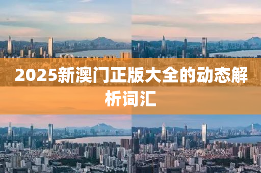2025新澳門(mén)正版大全的動(dòng)態(tài)解析詞匯