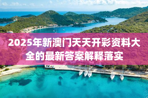 2025年新澳門天天開彩資料大全的最新答案解釋落實(shí)