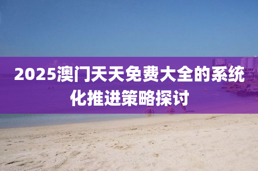 2025澳門天天免費(fèi)大全的系統(tǒng)化推進(jìn)策略探討