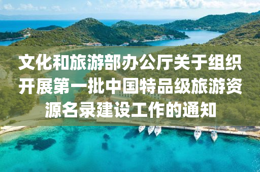 文化和旅游部辦公廳關(guān)于組織開展第一批中國特品級旅游資源名錄建設(shè)工作的通知