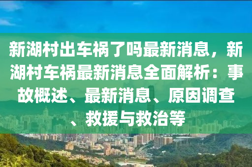 新湖村出車禍了嗎最新消息，新湖村車禍最新消息全面解析：事故概述、最新消息、原因調(diào)查、救援與救治等
