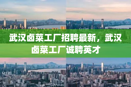 武漢鹵菜工廠招聘最新，武漢鹵菜工廠誠聘英才