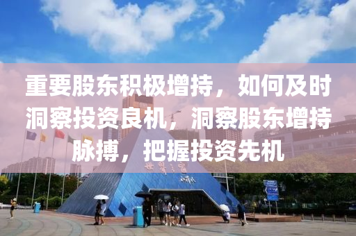 重要股東積極增持，如何及時(shí)洞察投資良機(jī)，洞察股東增持脈搏，把握投資先機(jī)