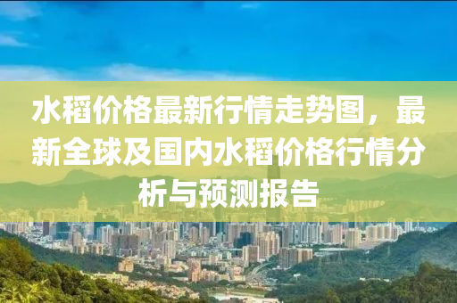 水稻價格最新行情走勢圖，最新全球及國內(nèi)水稻價格行情分析與預(yù)測報告