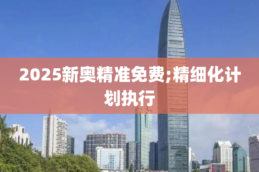 2025新奧精準免費;精細化計劃執(zhí)行