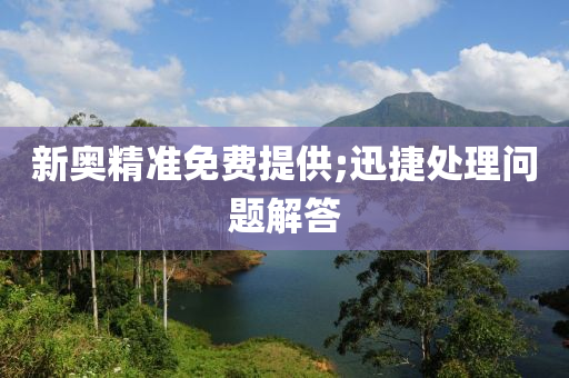 新奧精準(zhǔn)免費(fèi)提供;迅捷處理問題解答