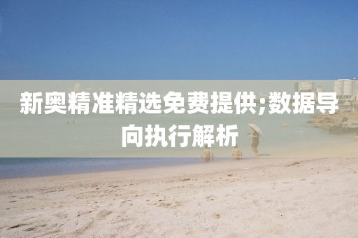 新奧精準(zhǔn)精選免費(fèi)提供;數(shù)據(jù)導(dǎo)向執(zhí)行解析