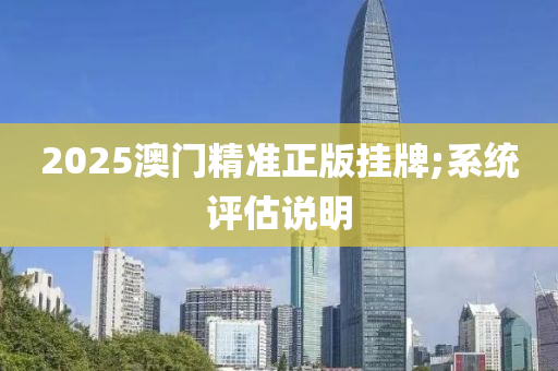 2025澳門(mén)精準(zhǔn)正版掛牌;系統(tǒng)評(píng)估說(shuō)明