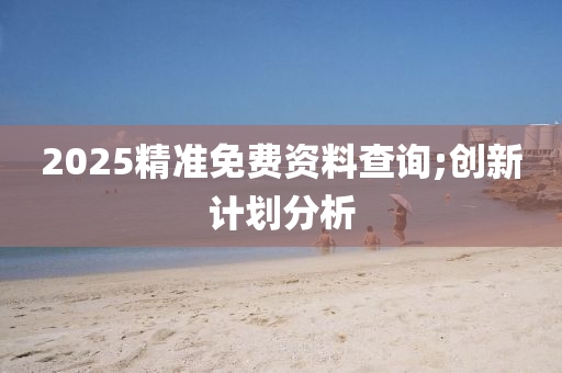 2025精準(zhǔn)免費(fèi)資料查詢;創(chuàng)新計劃分析