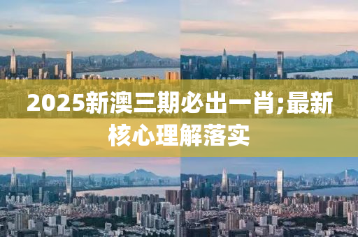 2025新澳三期必出一肖;最新核心理解落實