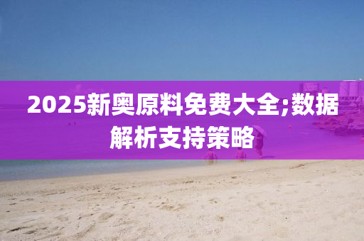 2025新奧原料免費(fèi)大全;數(shù)據(jù)解析支持策略