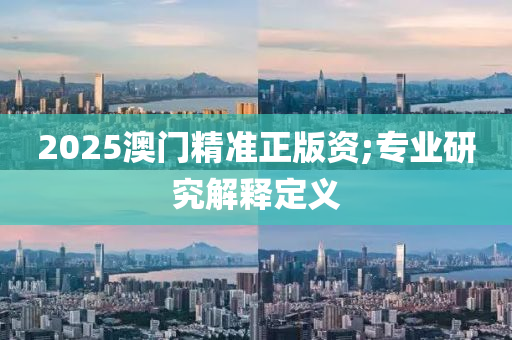 2025澳門精準(zhǔn)正版資;專業(yè)研究解釋定義