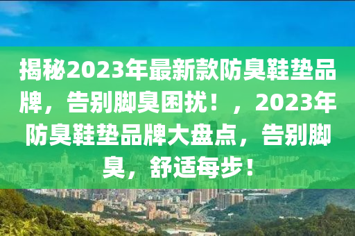揭秘2023年最新款防臭鞋墊品牌，告別腳臭困擾！，2023年防臭鞋墊品牌大盤點(diǎn)，告別腳臭，舒適每步！