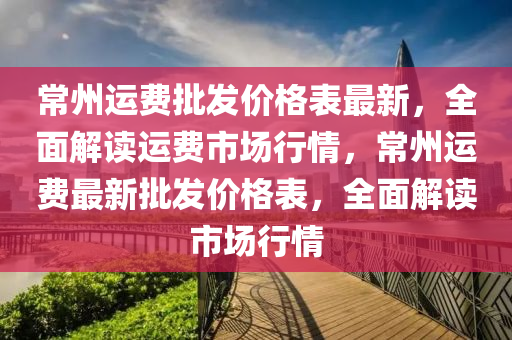 常州運費批發(fā)價格表最新，全面解讀運費市場行情，常州運費最新批發(fā)價格表，全面解讀市場行情