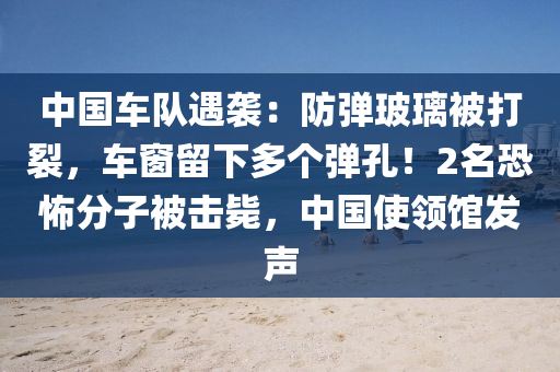 中國車隊遇襲：防彈玻璃被打裂，車窗留下多個彈孔！2名恐怖分子被擊斃，中國使領(lǐng)館發(fā)聲