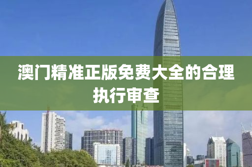 澳門精準正版免費大全的合理執(zhí)行審查