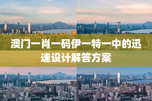 澳門一肖一碼伊一特一中的迅速設(shè)計解答方案