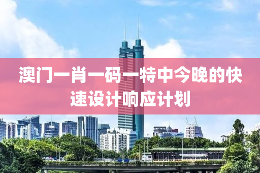 澳門(mén)一肖一碼一特中今晚的快速設(shè)計(jì)響應(yīng)計(jì)劃
