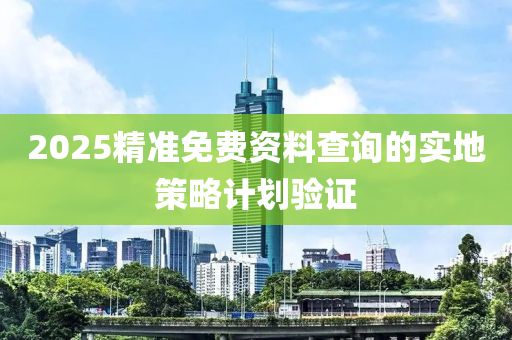 2025精準(zhǔn)免費(fèi)資料查詢的實(shí)地策略計(jì)劃驗(yàn)證