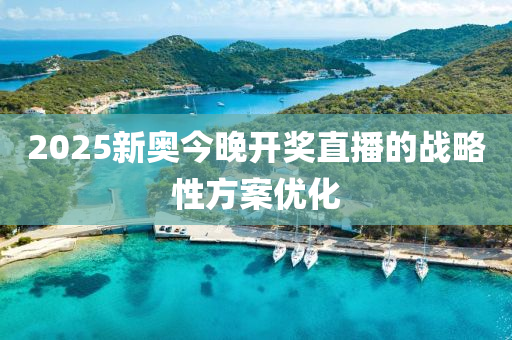 2025新奧今晚開獎直播的戰(zhàn)略性方案優(yōu)化