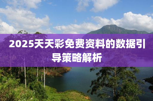 2025天天彩免費(fèi)資料的數(shù)據(jù)引導(dǎo)策略解析