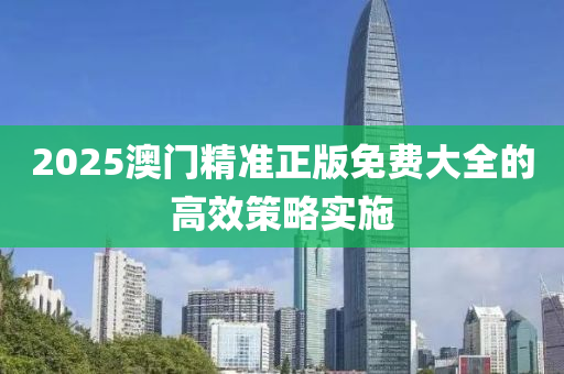 2025澳門精準(zhǔn)正版免費(fèi)大全的高效策略實(shí)施