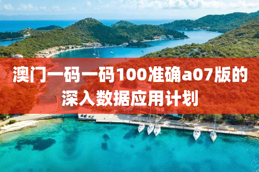 澳門一碼一碼100準(zhǔn)確a07版的深入數(shù)據(jù)應(yīng)用計(jì)劃