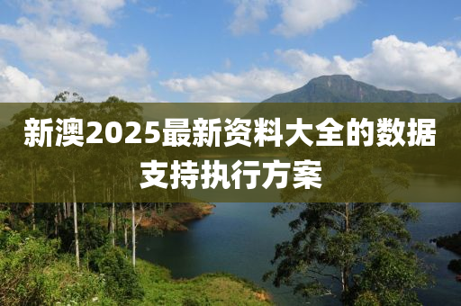 新澳2025最新資料大全的數(shù)據(jù)支持執(zhí)行方案