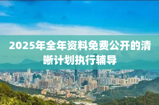 2025年全年資料免費公開的清晰計劃執(zhí)行輔導(dǎo)