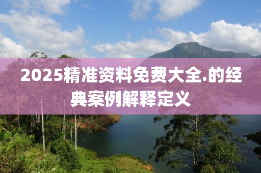 2025精準(zhǔn)資料免費(fèi)大全.的經(jīng)典案例解釋定義
