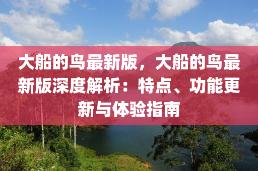 大船的鳥最新版，大船的鳥最新版深度解析：特點(diǎn)、功能更新與體驗(yàn)指南