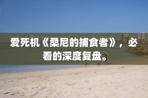 愛(ài)死機(jī)《桑尼的捕食者》，必看的深度復(fù)盤(pán)。