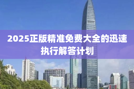 2025正版精準(zhǔn)免費大全的迅速執(zhí)行解答計劃