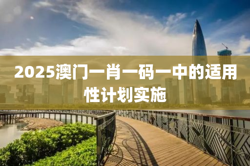 2025澳門一肖一碼一中的適用性計劃實施