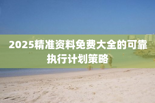 2025精準(zhǔn)資料免費大全的可靠執(zhí)行計劃策略