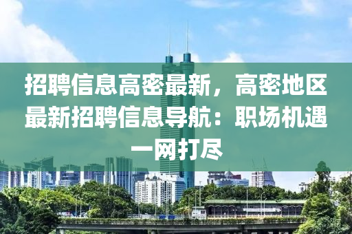 招聘信息高密最新，高密地區(qū)最新招聘信息導(dǎo)航：職場(chǎng)機(jī)遇一網(wǎng)打盡