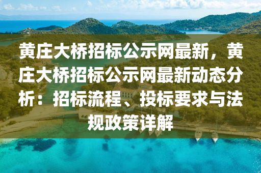 黃莊大橋招標公示網最新，黃莊大橋招標公示網最新動態(tài)分析：招標流程、投標要求與法規(guī)政策詳解