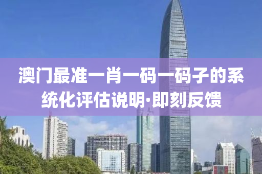 澳門最準一肖一碼一碼孑的系統(tǒng)化評估說明·即刻反饋