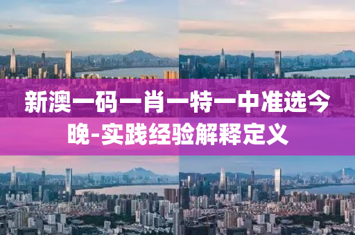 新澳一碼一肖一特一中準(zhǔn)選今晚-實踐經(jīng)驗解釋定義
