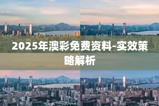 2025年澳彩免費(fèi)資料-實(shí)效策略解析