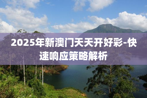 2025年新澳門天天開好彩-快速響應(yīng)策略解析