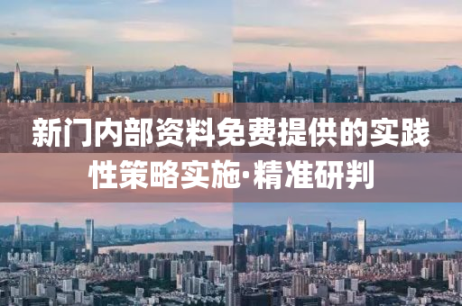 新門內(nèi)部資料免費(fèi)提供的實(shí)踐性策略實(shí)施·精準(zhǔn)研判