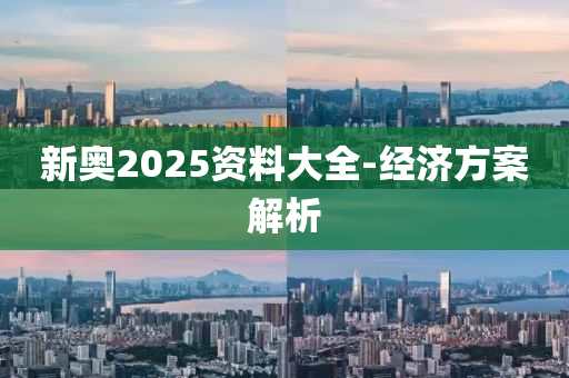 新奧2025資料大全-經(jīng)濟(jì)方案解析