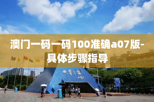 澳門一碼一碼100準確a07版-具體步驟指導