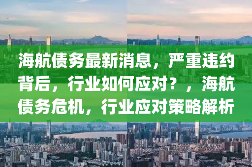 海航債務(wù)最新消息，嚴(yán)重違約背后，行業(yè)如何應(yīng)對(duì)？，海航債務(wù)危機(jī)，行業(yè)應(yīng)對(duì)策略解析
