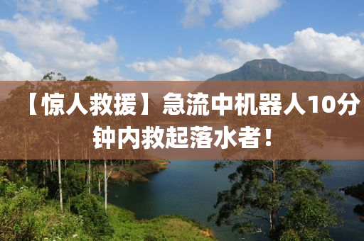 【驚人救援】急流中機器人10分鐘內(nèi)救起落水者！
