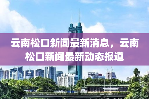 云南松口新聞最新消息，云南松口新聞最新動(dòng)態(tài)報(bào)道