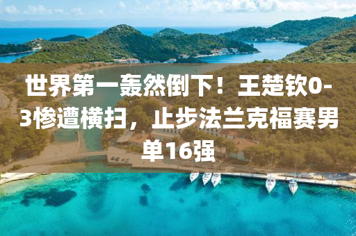 世界第一轟然倒下！王楚欽0-3慘遭橫掃，止步法蘭克福賽男單16強
